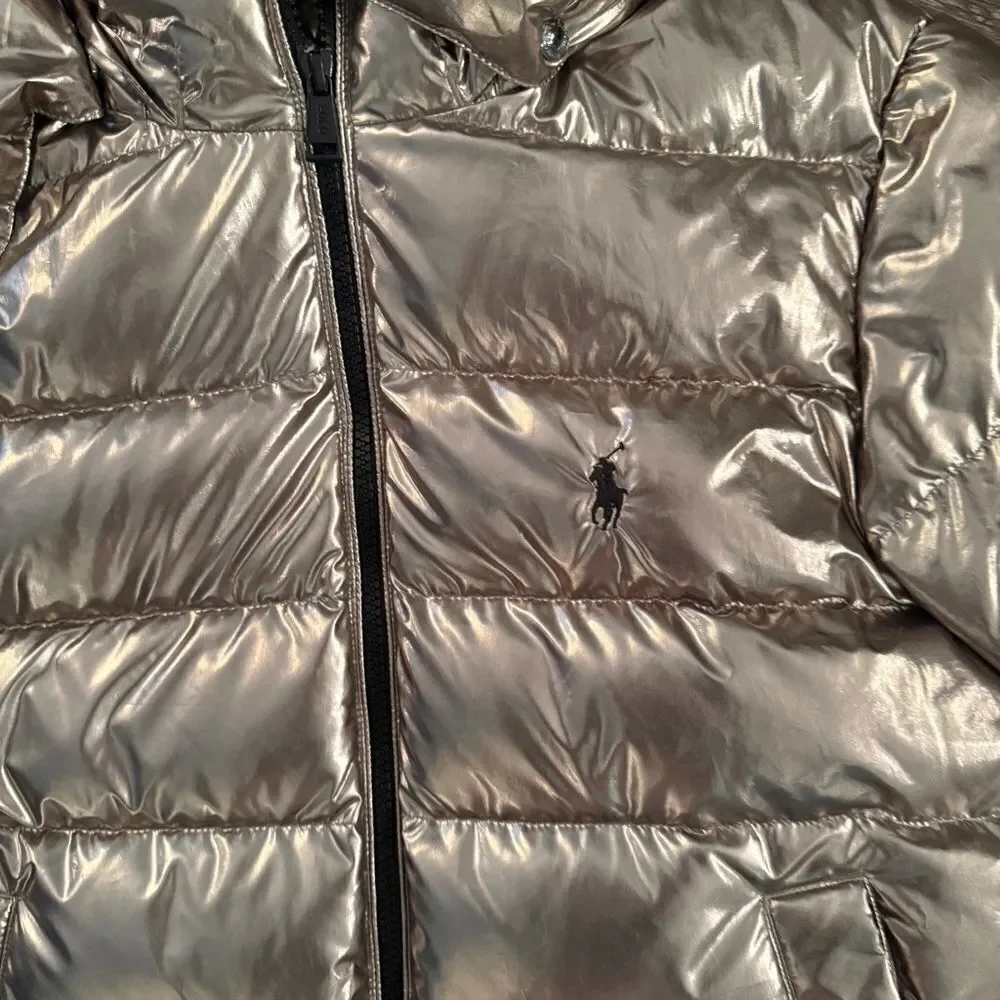 Polo Ralph Lauren Gold Metallic Down Jacket